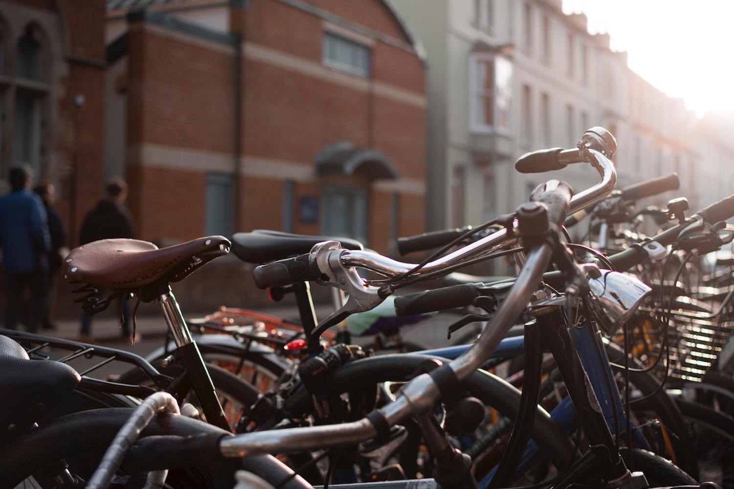 A row of bicycles